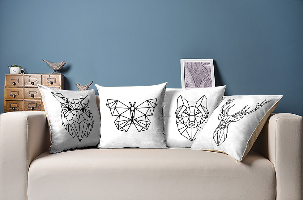 DİJİTAL BASKILI 4'LÜ KOMBİN DEKORATİF YASTIK KIRLENT KILIFI