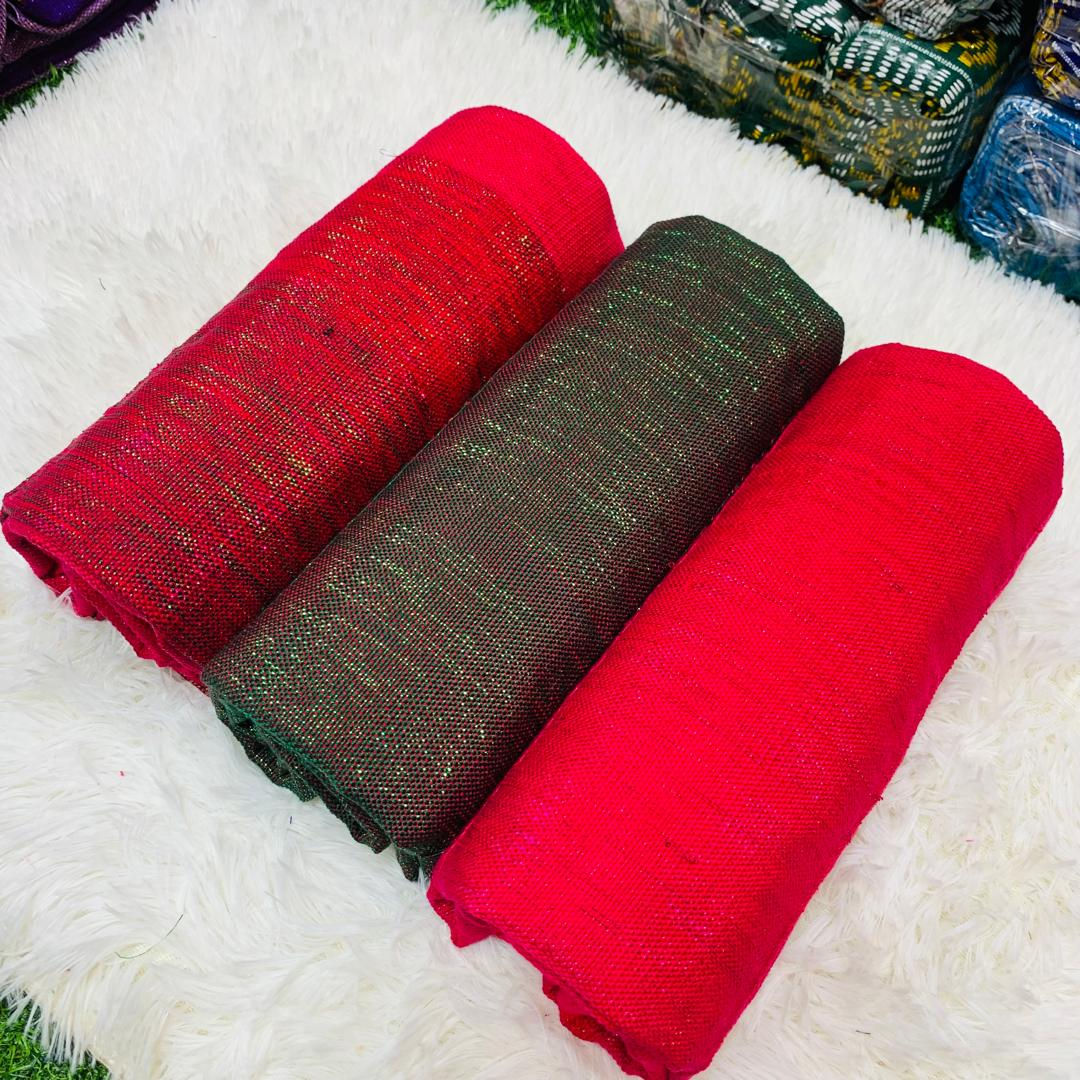 6 Yards Red And Coffee Brown Ombre kente Fabric - Women