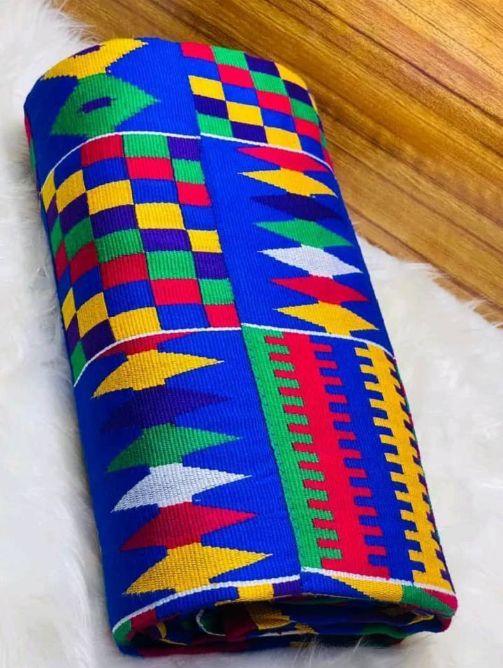 Men kente Cloth/ Fabric - Blue