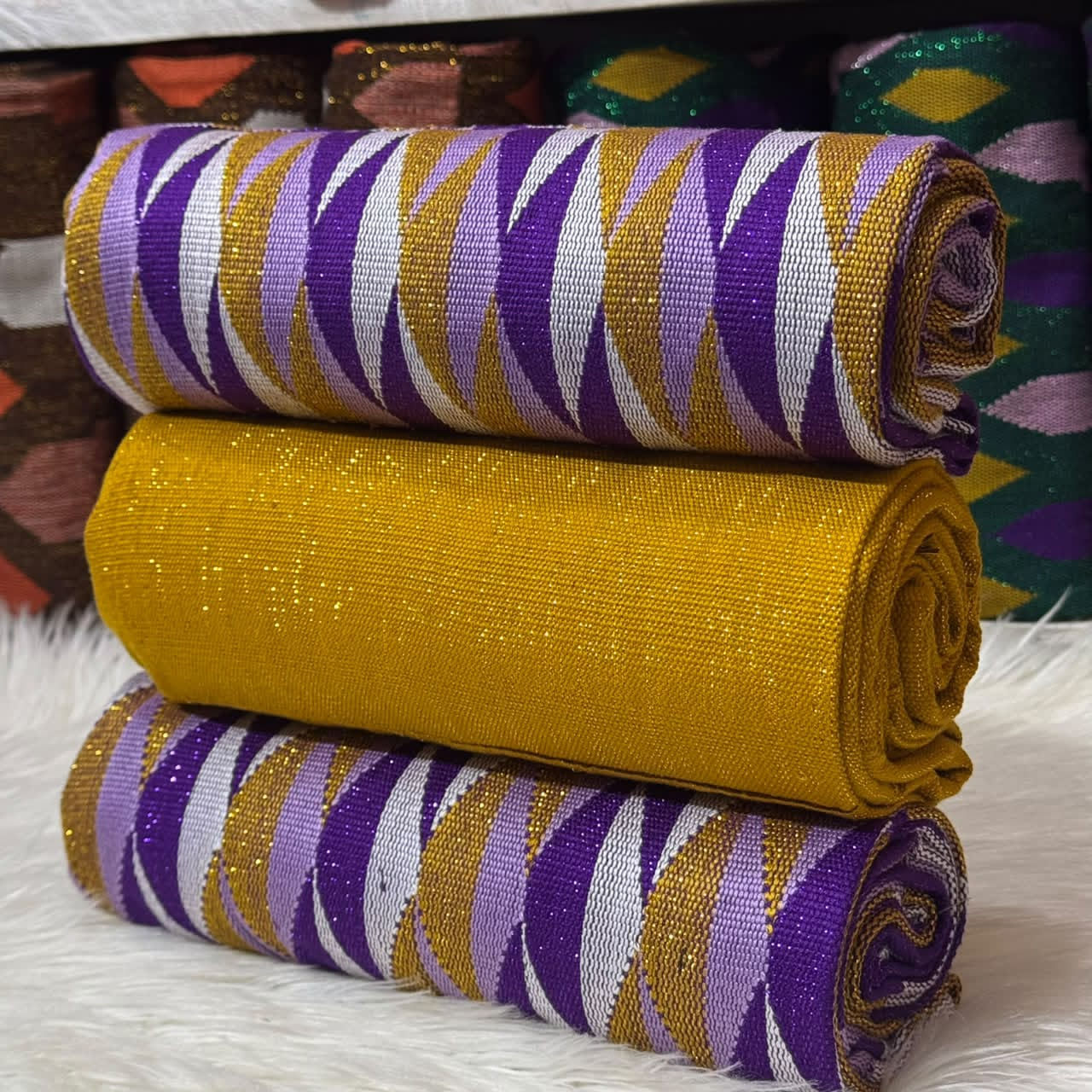 Violet kente fabric