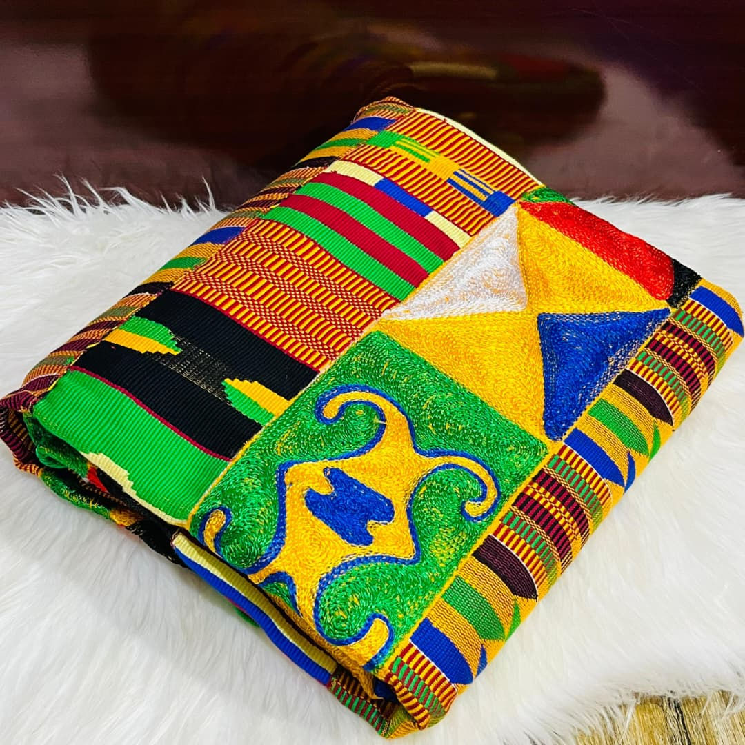 Men kente Cloth/ Fabric - Multicolor