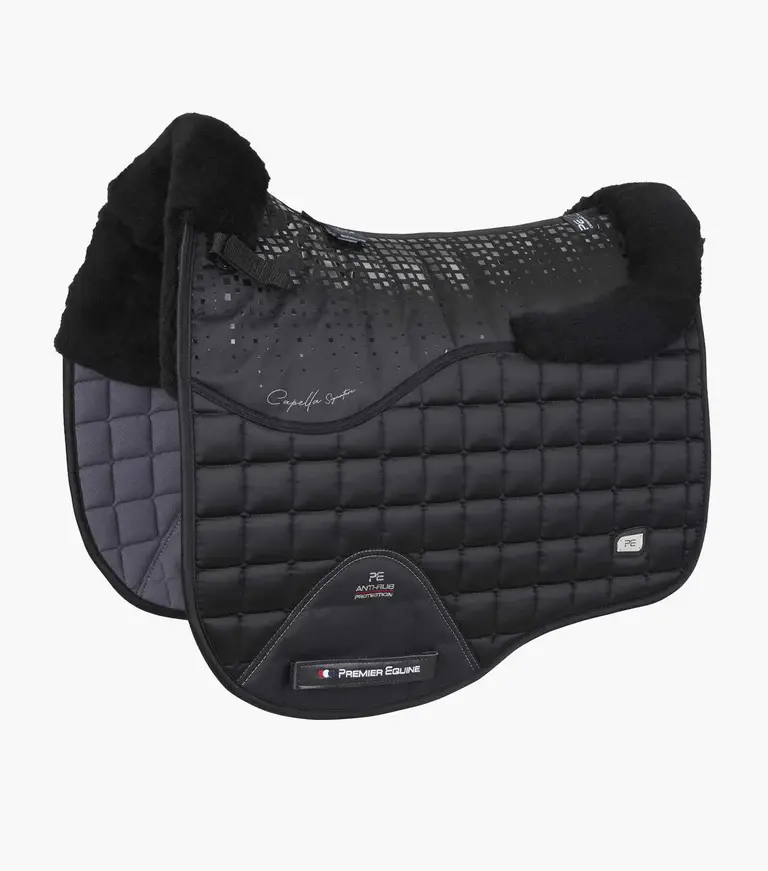 Miniature : Tapis de selle Capella Close Contact Merino Wool Dressage Square Premier