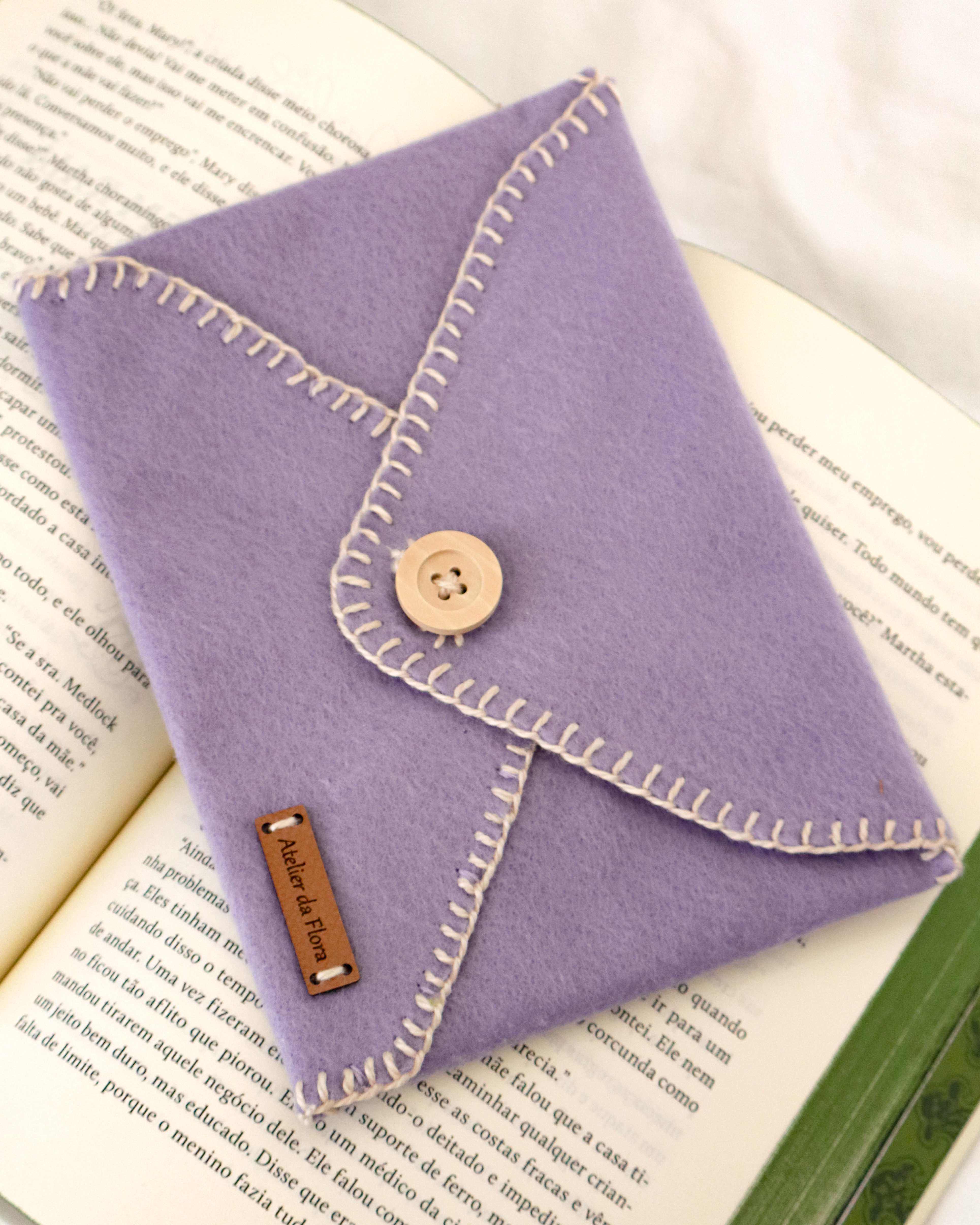 Envelope de feltro "lilás" - Jardim Secreto