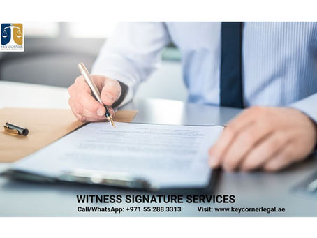 Witness Signature for Legal Documents in UAE