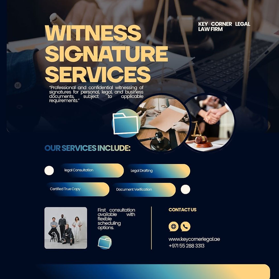 Witness Signature in UAE: When Do You Need a Witness & Why Does It Matter?