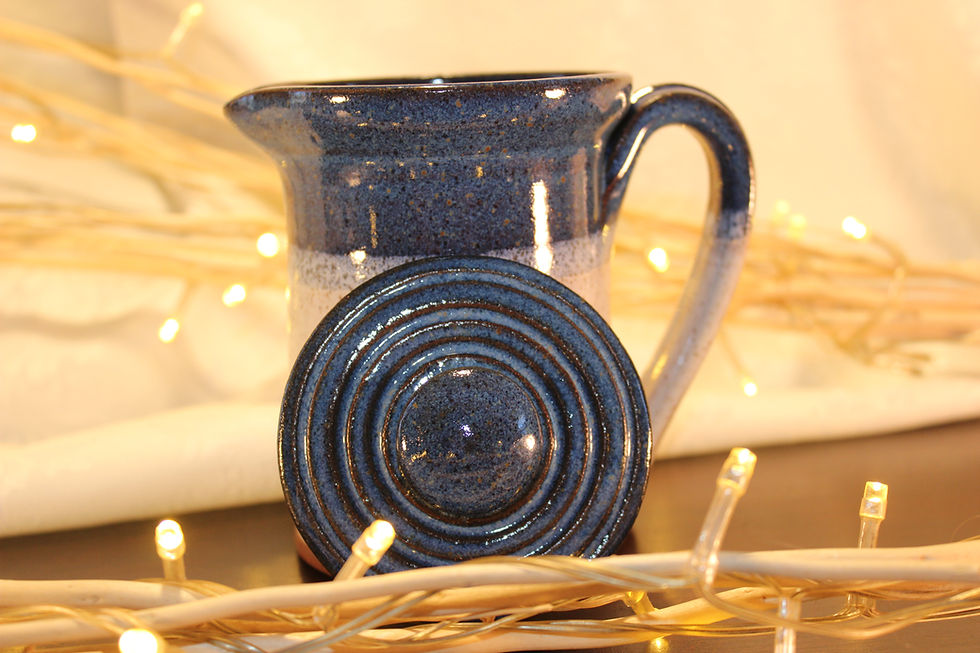 Thumbnail: Floating Blue-Cream Gravy Pitcher