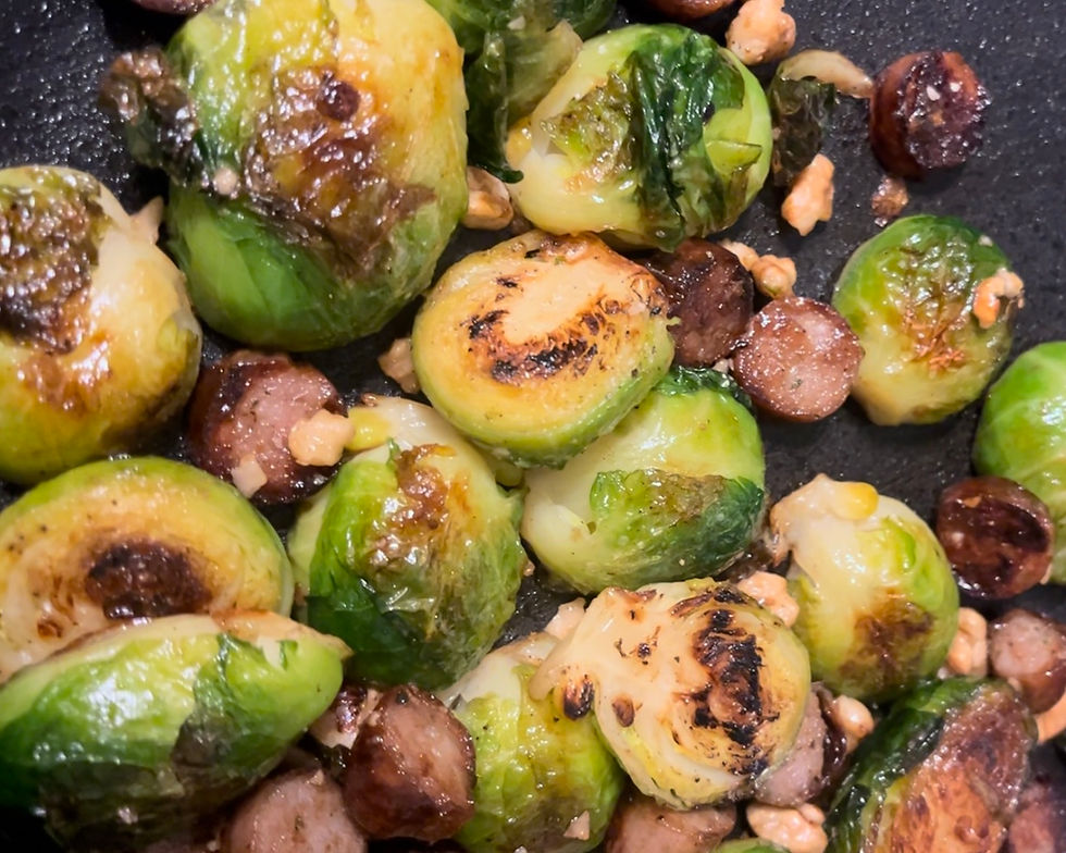 Pan-fried sprouts