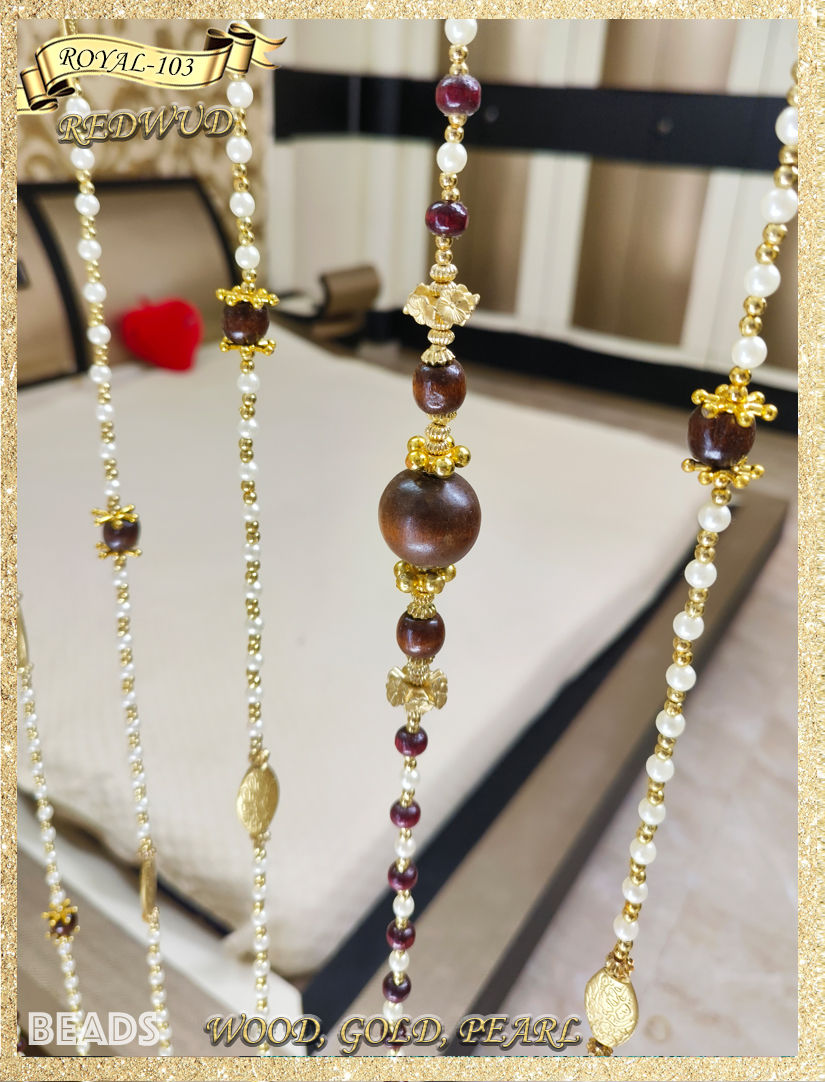 Thumbnail: ROYAL-103 WOODEN PEARL CURTAIN FOR LIVING ROOM