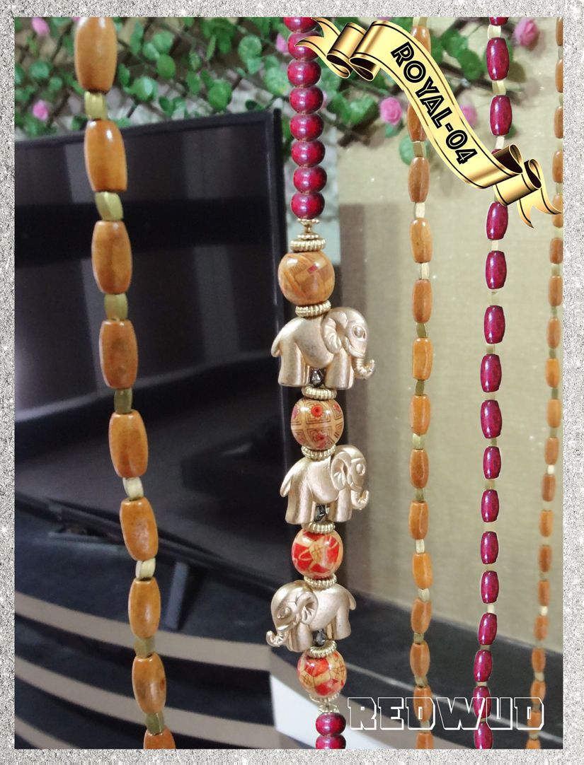 Thumbnail: ROYAL-04 Wooden Beaded Door Curtain