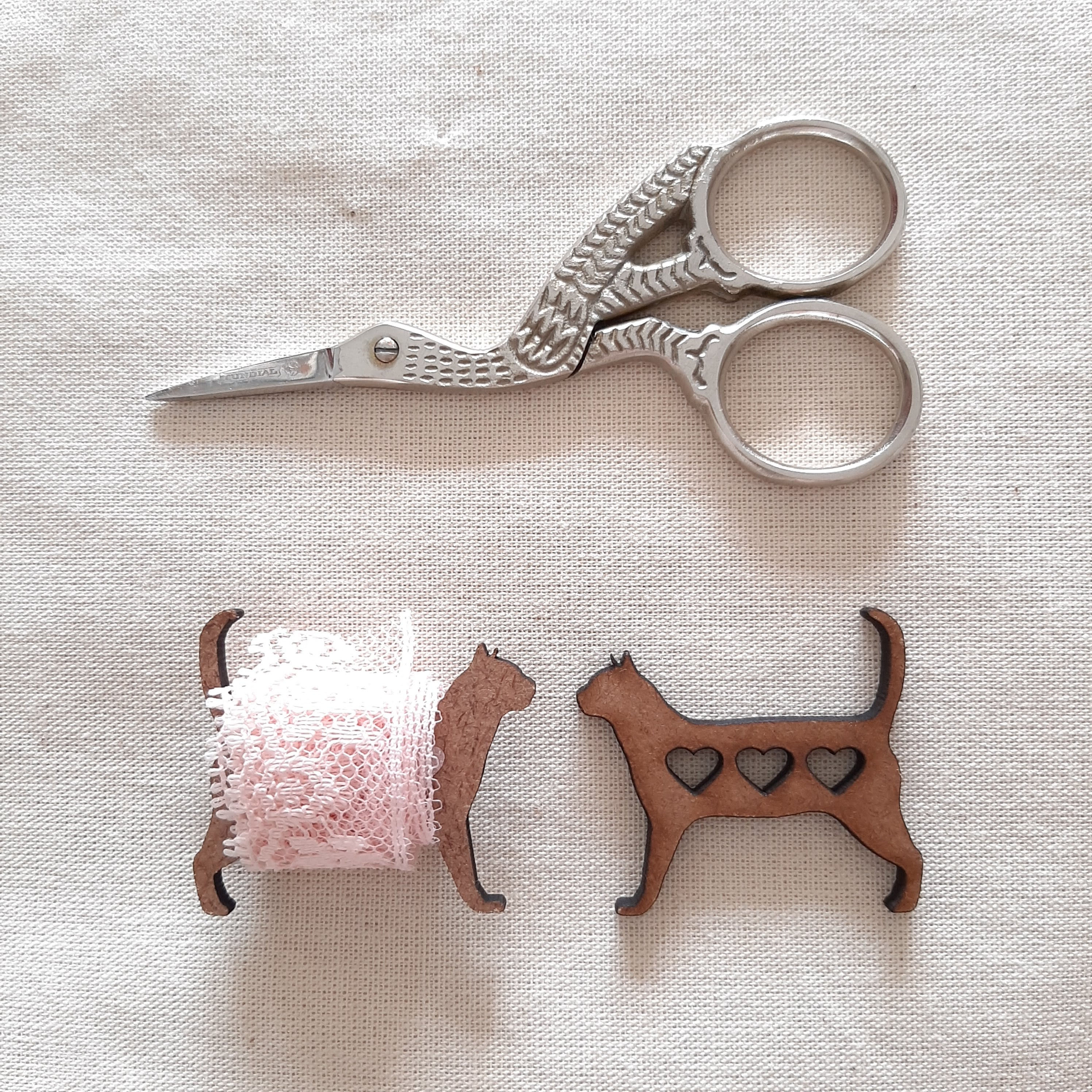 Plaquinha Linha e Fita - Gatinho