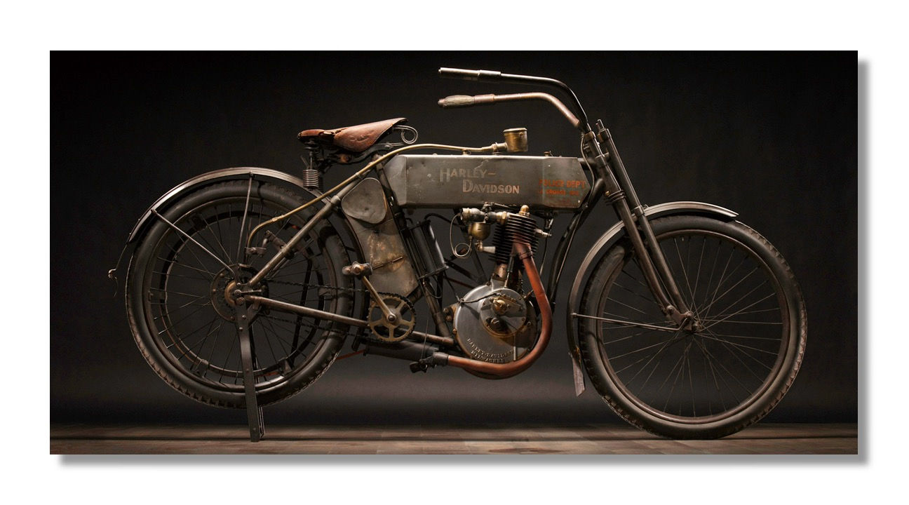 20"x10" 1909 POLICE DEPT. Harley Davidson