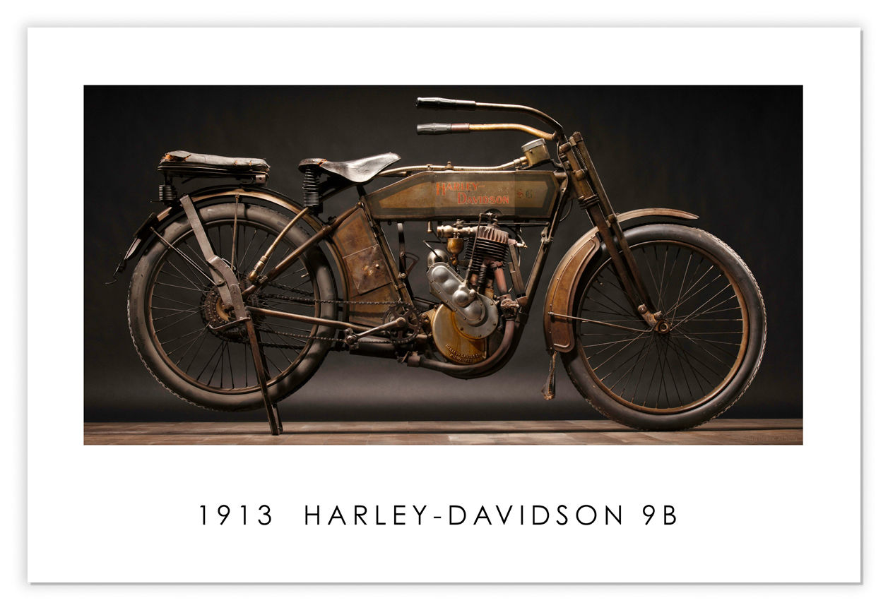 1913 HARLEY DAVIDSON 9B 30"x 20" Archival Poster