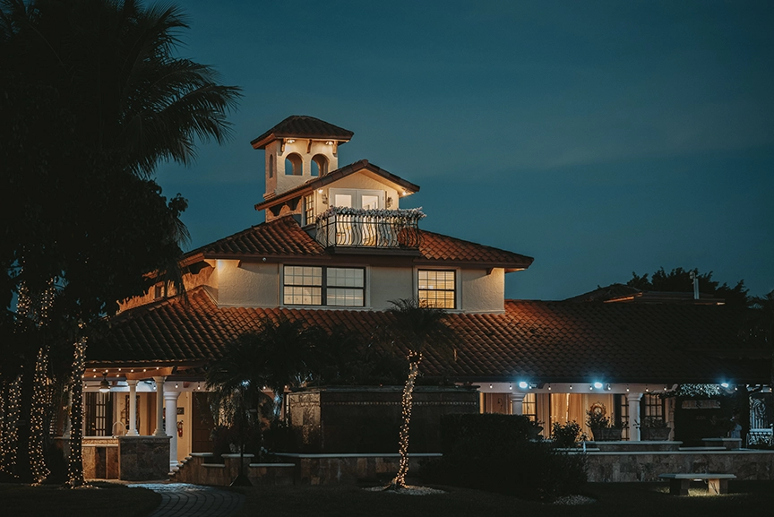 villa toscana wedding venue mansion evening
