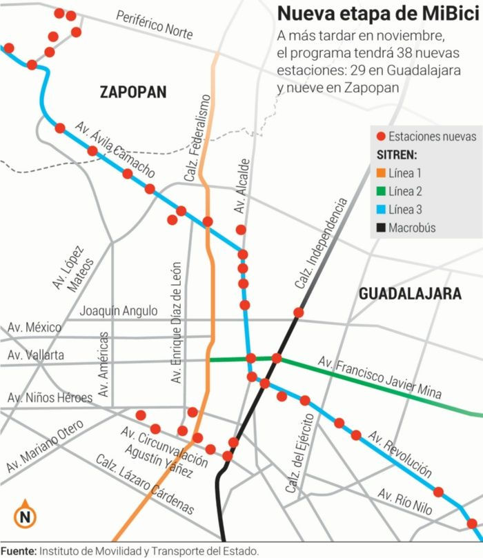 Tercera etapa de MiBici Guadalajara