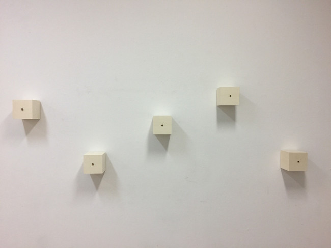 Viewing boxes along the wall