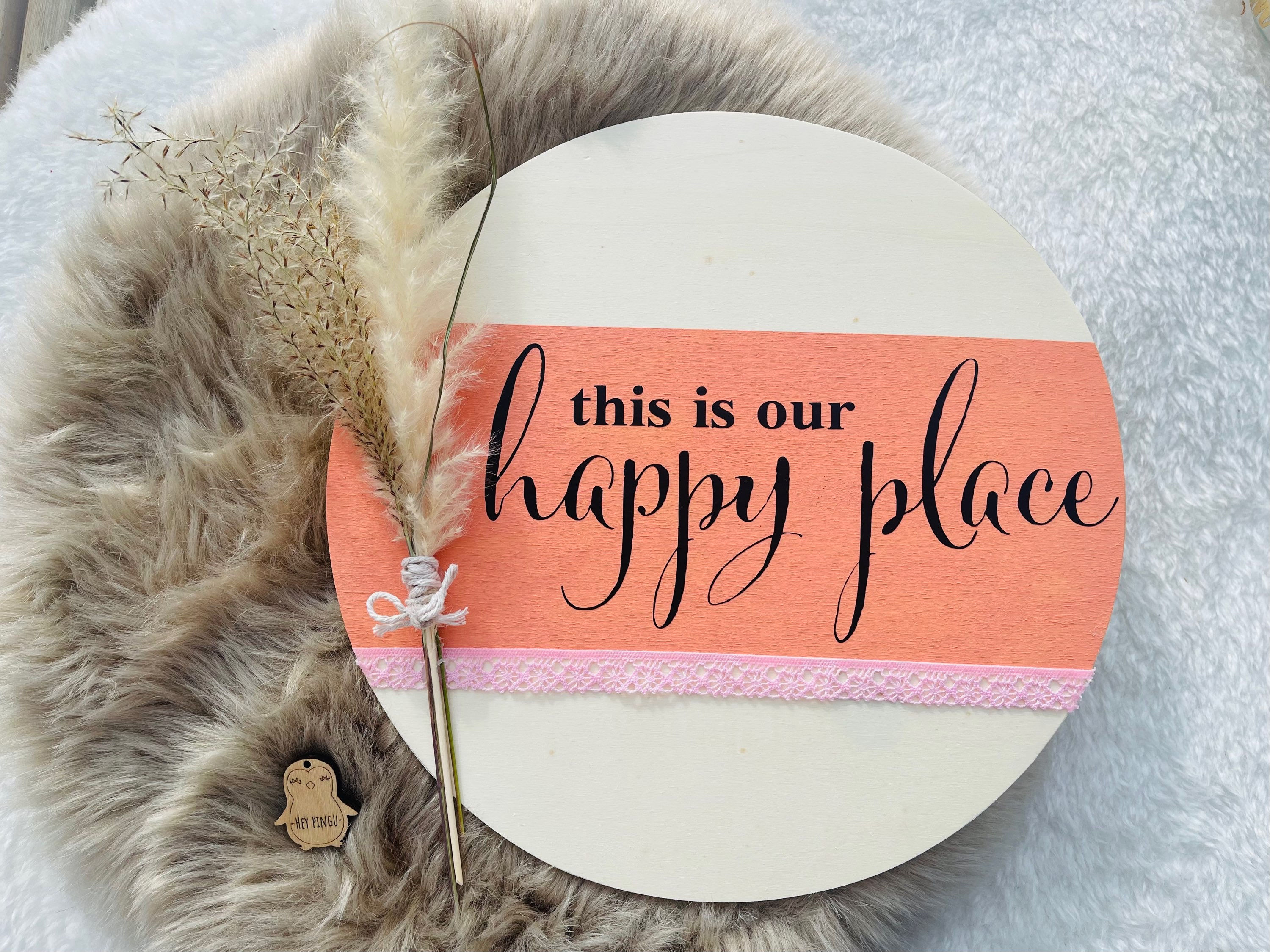 Türschild happy place