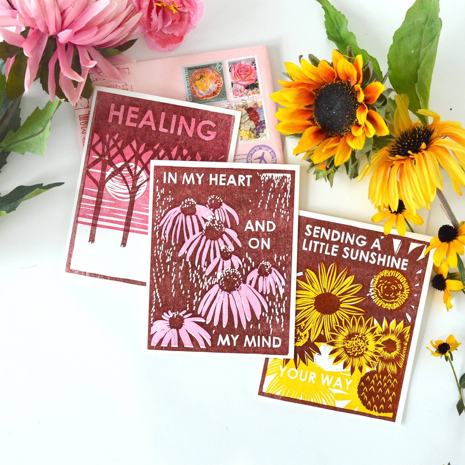 Coneflowers on My Mind Friendship Card by Heartell Press