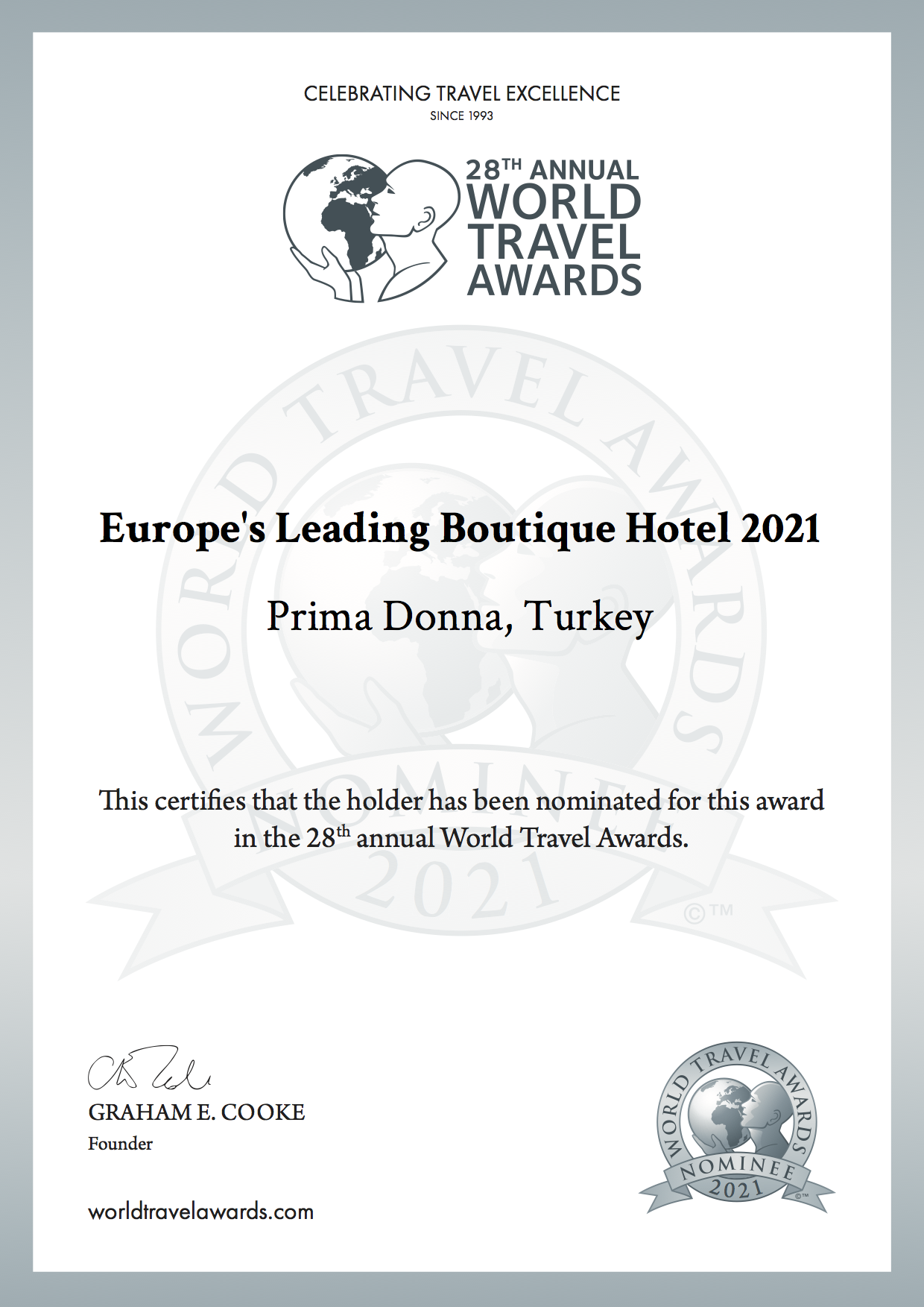 Europes leading boutique hotel 2021