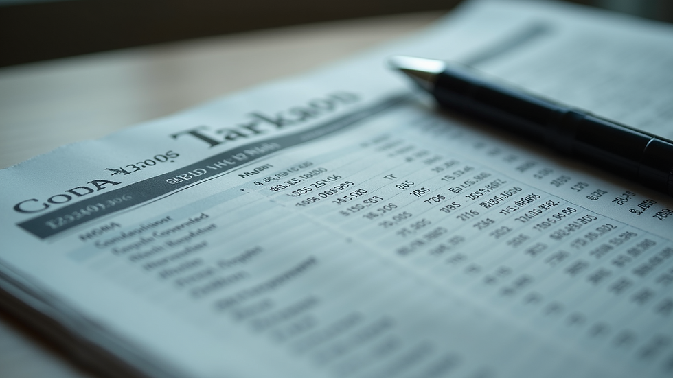 Close-up view of a financial newspaper with stock market data