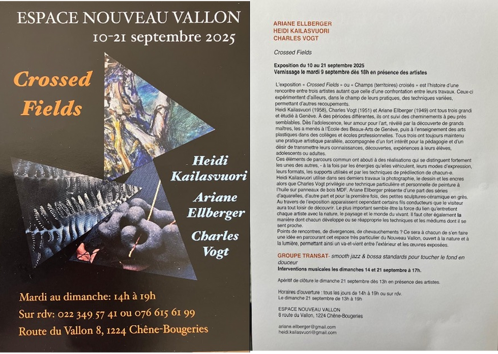 Exposition Espace Nouveau Vallon, Chêne-Bougeries, Genève