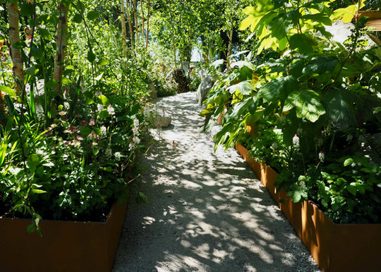 Beeteinfassung aus Stahl, Gartengestaltung, Gartendesign