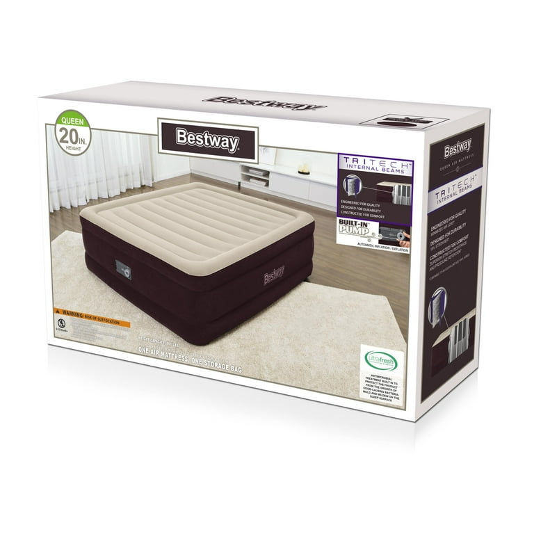 Bestway 20in Queen Air Mattress with built in pump. In-store purchase only 