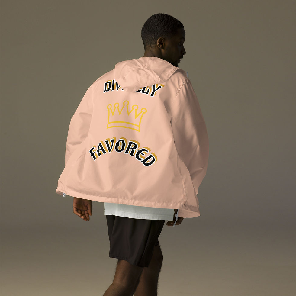 Thumbnail: DIVINELY FAVORED Unisex lightweight zip up windbreaker
