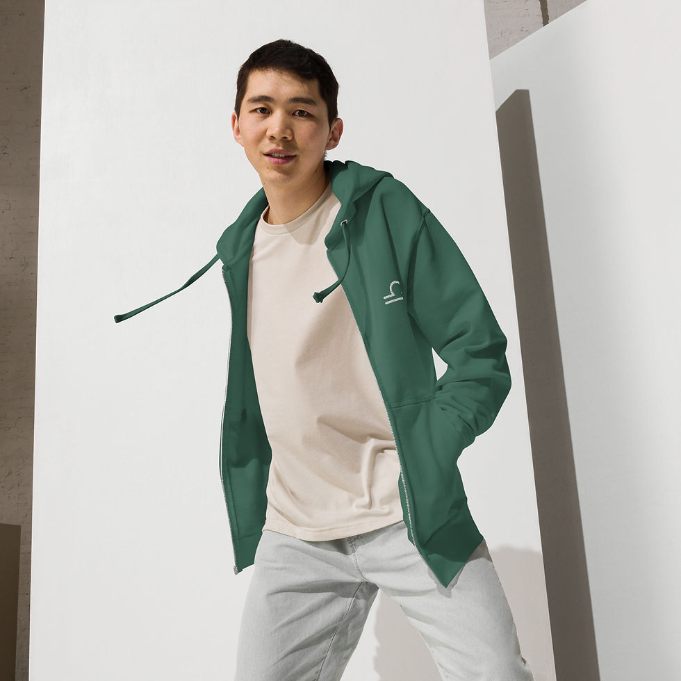 Thumbnail: LIBRA Unisex fleece zip up hoodie