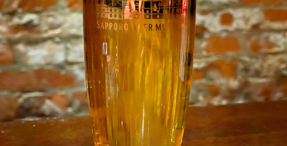 Beer at Sapporo Beer Museum. Beer served at Sapporo Beer Museum.