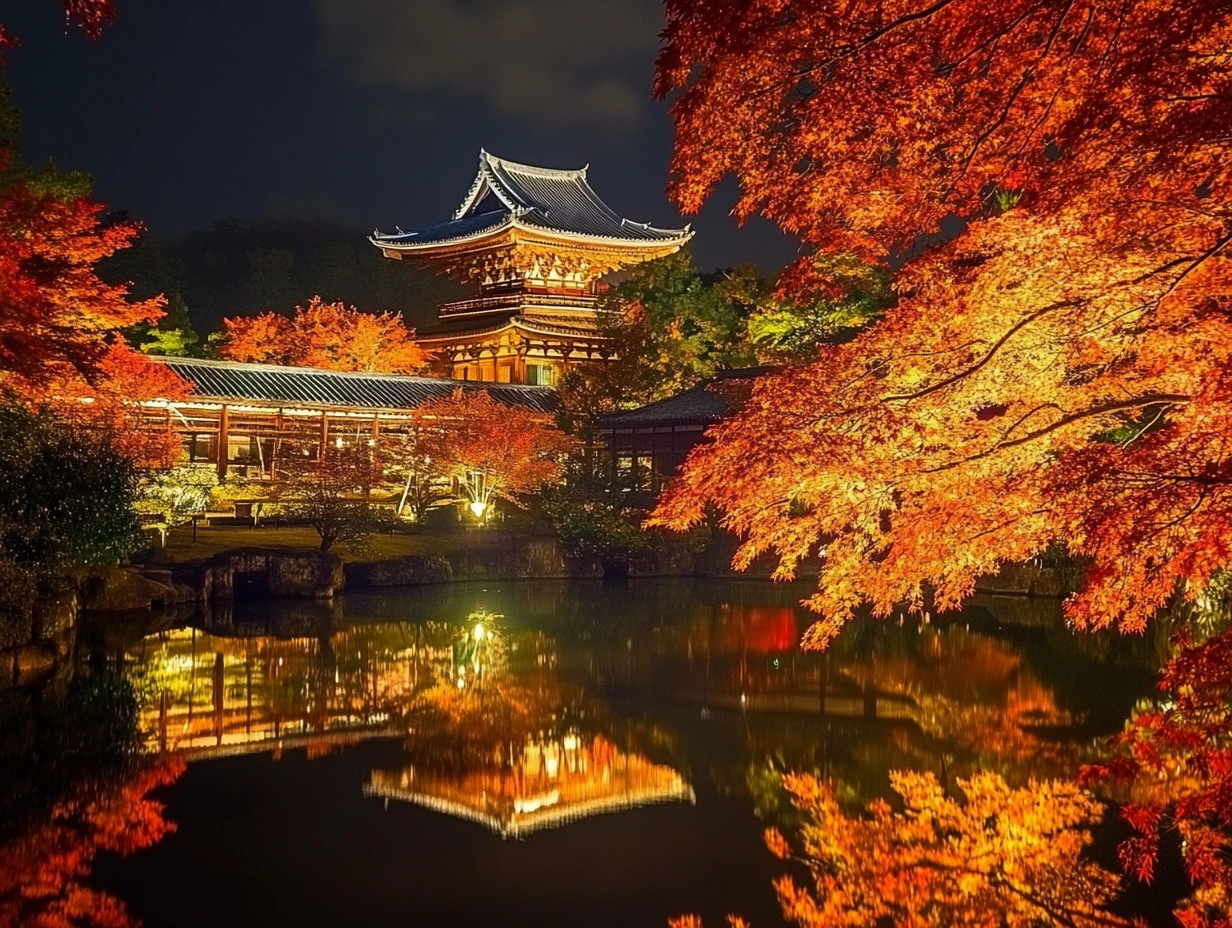 autumn illumination in Japan