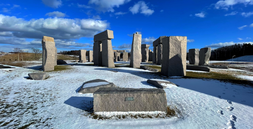 Stonehenge replica in Makomanai Takino Cemetery in Sapporo.