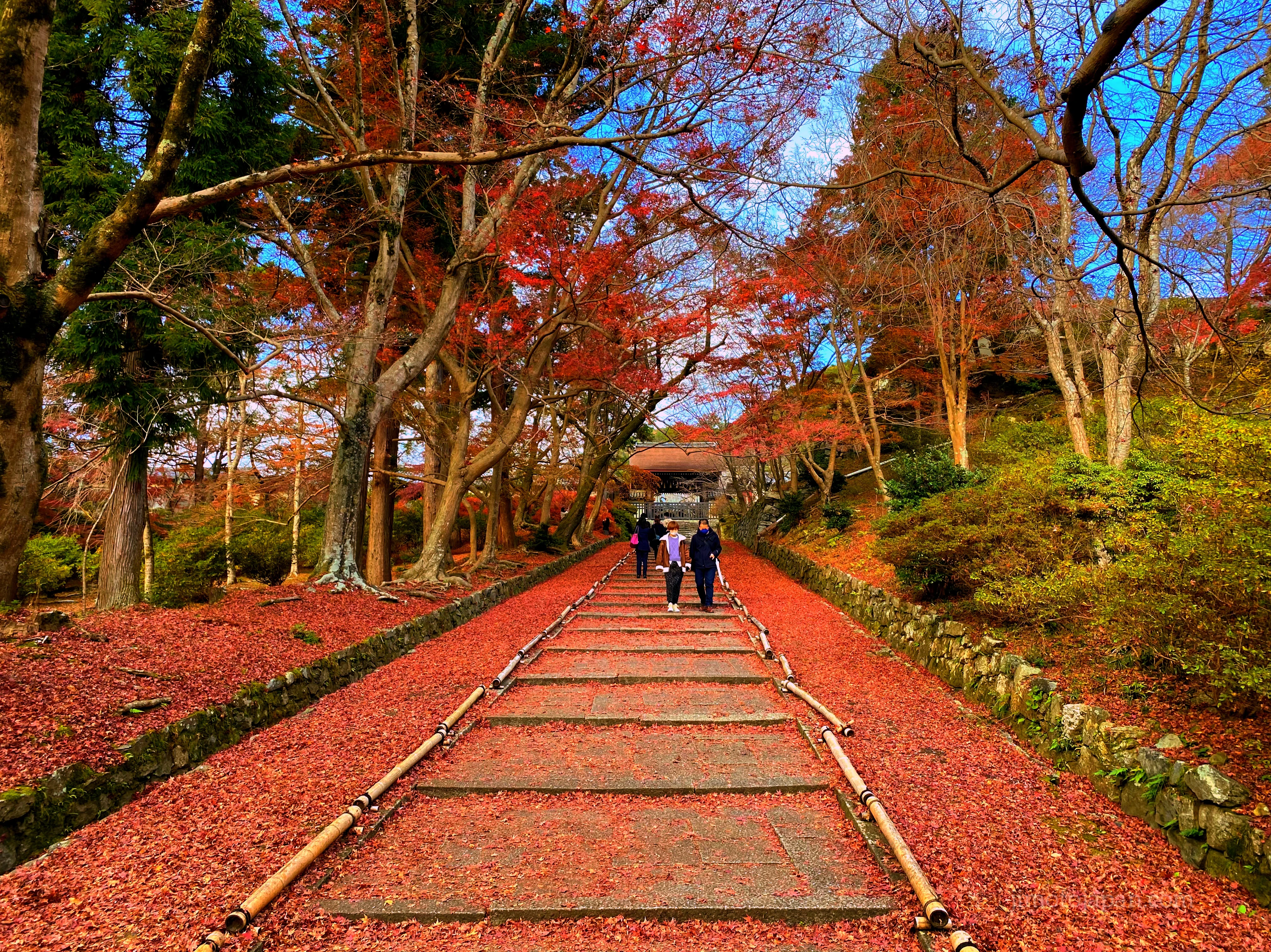 Bishamon Temple in Kyoto, Japan. Autumn.