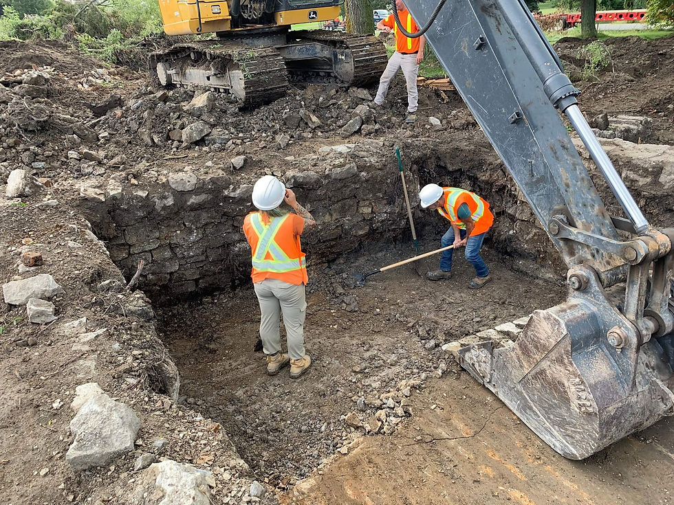 Archaeological dig site in Southern Ontario.