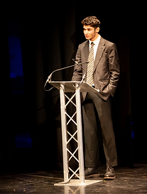Daniyaal Anawar, Founder of GCSEPotential, giving a talk.