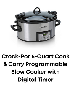 crock pot slow cooker with digital timer