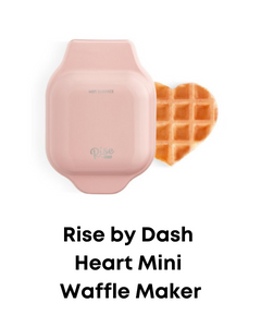 Rise by Dash heart mini waffle maker
