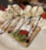 Contemporary Menu Sweet Crepes