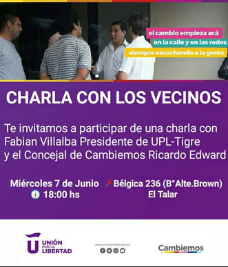 Reunión con vecinos Alte. Brown, Talar