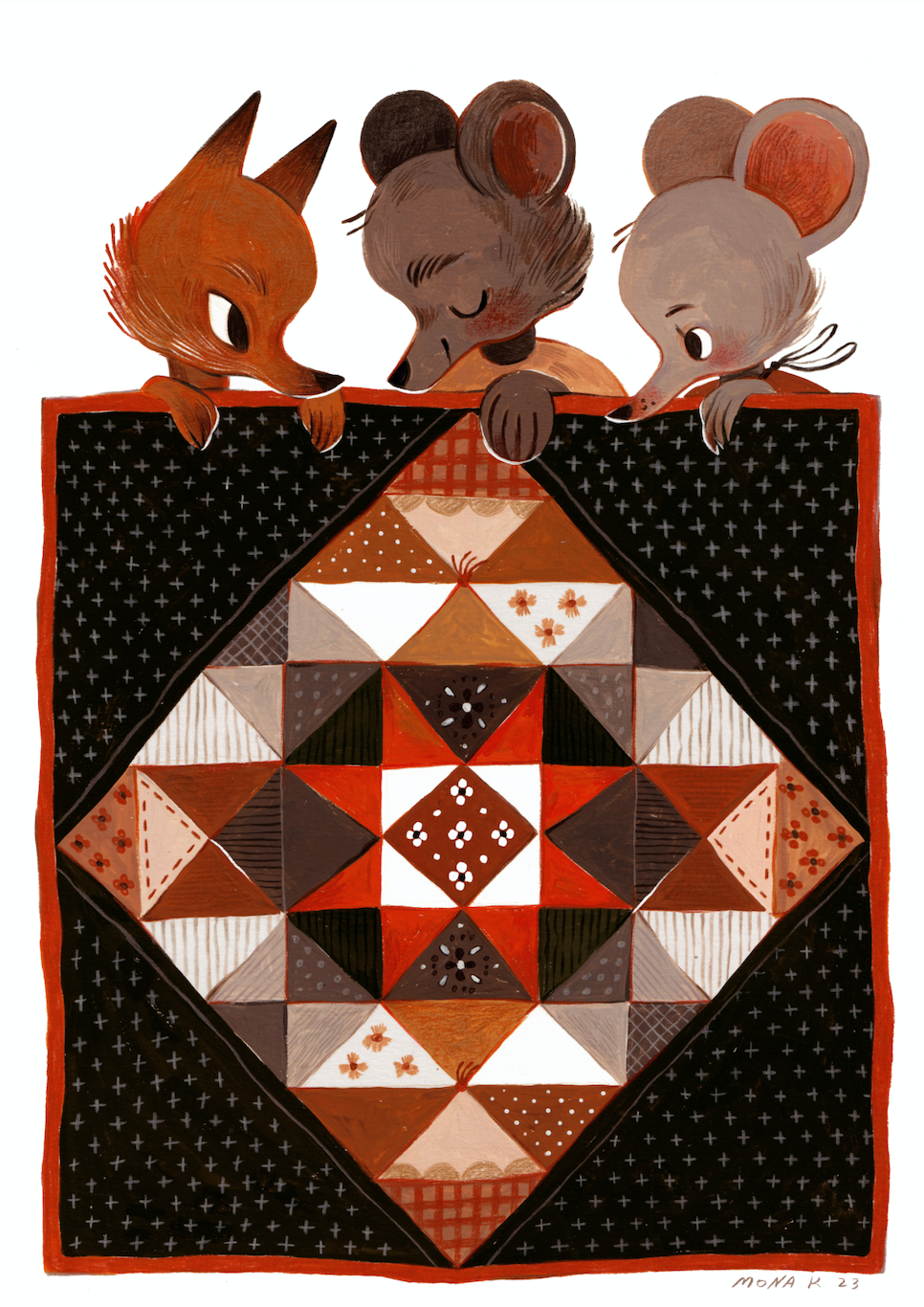 Thumbnail: Under the Quilt - A4 Art Print