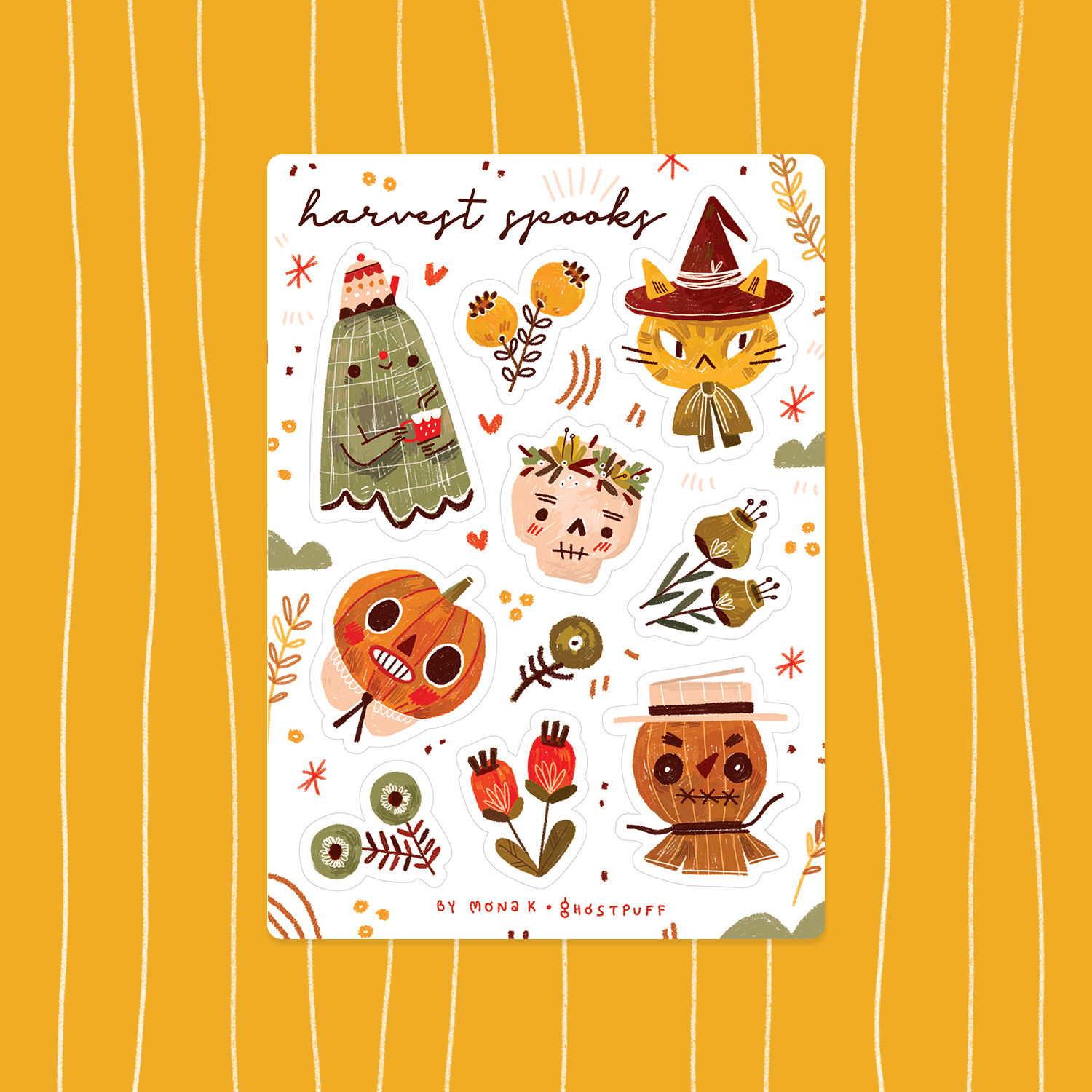 Harvest Spooks - A6 Sticker Sheet