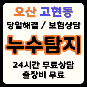 고현동 누수 탐지부터 시공까지, 보험으로 비용 부담 해결
