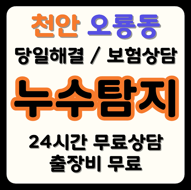 오룡동 누수