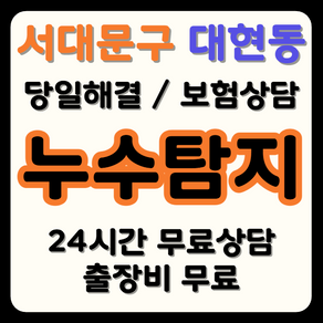 대현동 누수 탐지부터 시공까지, 보험으로 비용 부담 해결