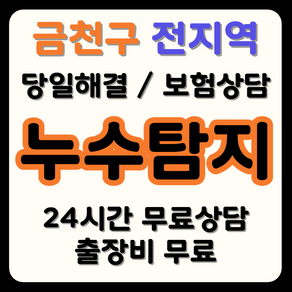 금천구 누수 탐지부터 시공까지, 보험으로 비용 부담 해결