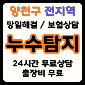 양천구 누수 탐지부터 시공까지, 보험으로 비용 부담 해결