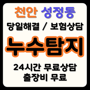 성정동 누수 탐지부터 시공까지, 보험으로 비용 부담 해결