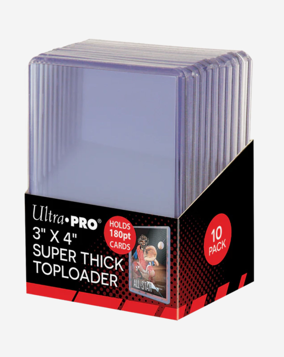 Ultra Pro 3" x 4" Clear Super Thick 180PT Toploaders (10ct)