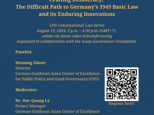 Expert Talk on “Crafting Democracy: The Difficult Path to Germany’s 1949 Basic Law and its Enduring Innovations” by CPG [Aug 19, Online]