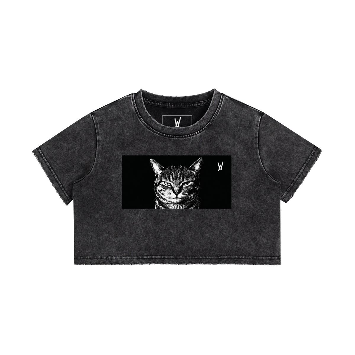 Washed Crop Top 'Cat'