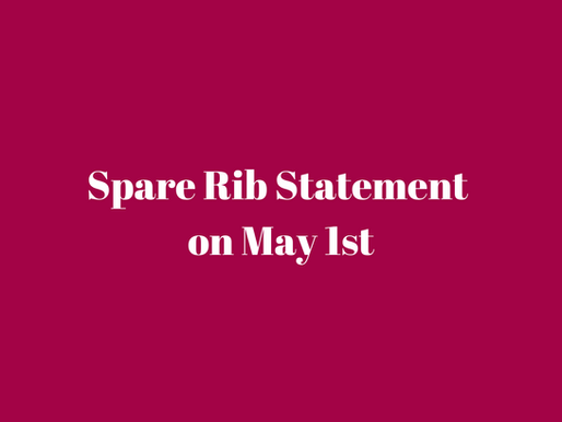 Spare Rib Statement on May 1st, 2024